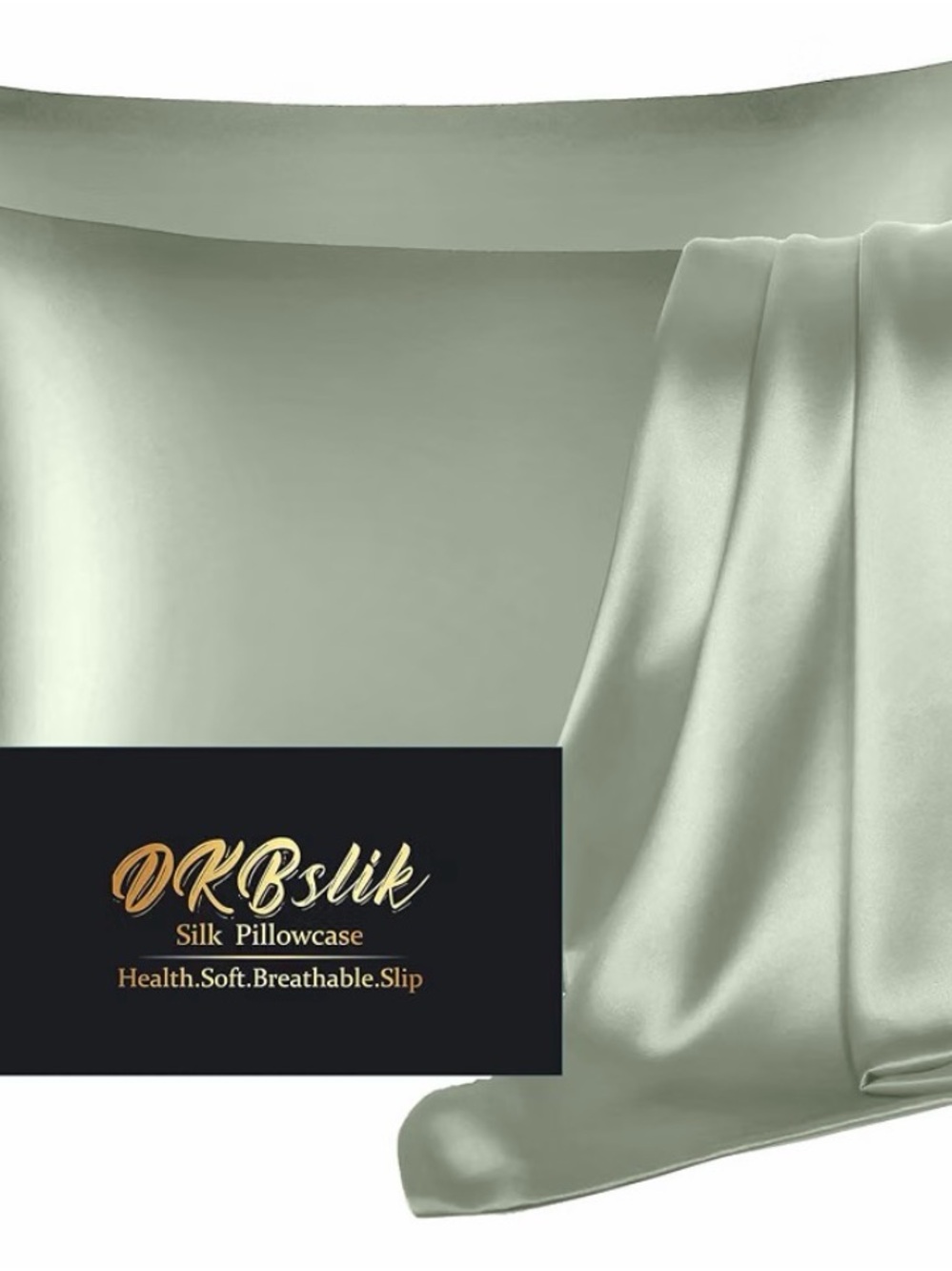 Silk Pillowcase in Sage Green
